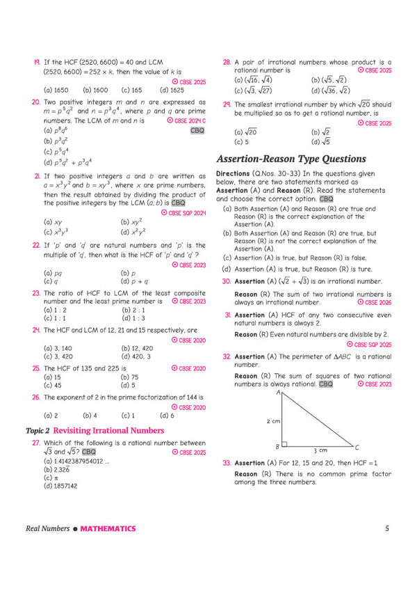 CBSE Mathematics Class 10 Chapterwise Question Bank for Board Exam 2027 | 1Chapterwise PYQs with Revision Theory, Detailed Solutions, Exam Tips & Sample Papers as per Latest CBSE Syllabus & Exam Pattern