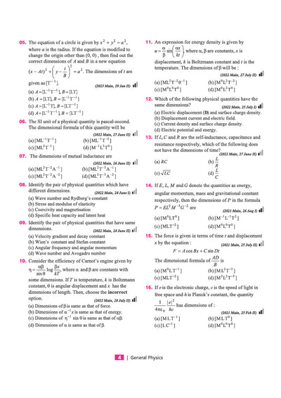 JEE Advanced JEE Main Physics chapterwise PYQs sample