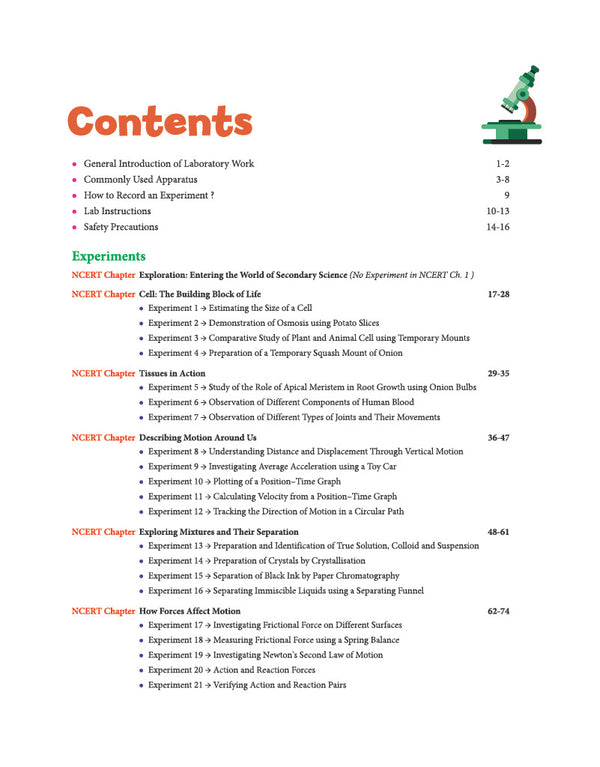 Laboratory Manual Science Exploration for CBSE Class 9 | Based on Latest NCERT | Complete Coverage of NCERT Experiments, Coloured Diagrams & Viva Voce with Every Experiment