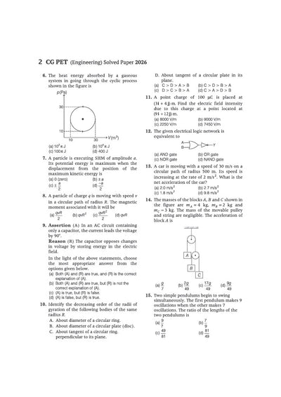 CGPET 2027 (Chhattisgarh Pre-Engineering Test) | 10 Years' Solved Papers (2026–2016) | 100% Original Previous Year Questions with Detailed Solutions | 3 Mock Tests for 2027