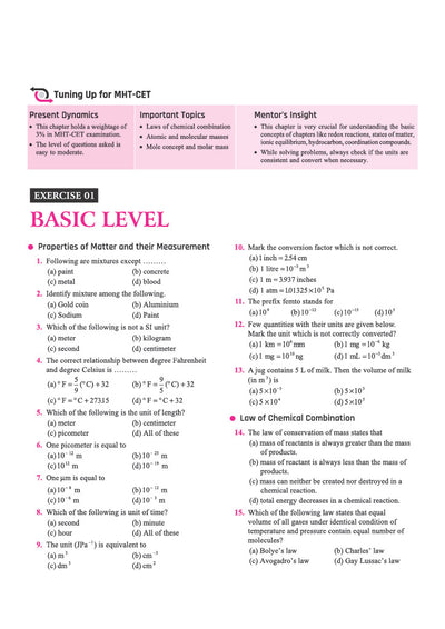 Prep Guide MHT CET Chemistry 2027 | Exam-Ready Theory, 7500+ Topicwise & Levelwise MCQs, PYQs up to 2026 | Based on Latest MHT CET Syllabus & Exam Pattern