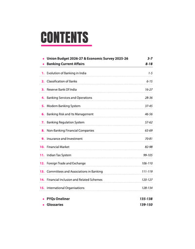 Banking Awareness | For IBPS, SBI, RBI & Other Banking Exams | To-the-Point Notes, Current Affairs & Recent Developments | Economic Survey 2025–26 & Union Budget 2026–27