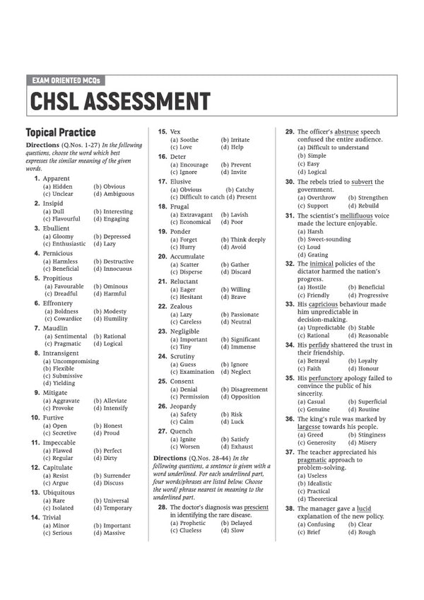SSC CHSL (Tier I & II) 2026 | Complete Study Guide with Conceptwise Notes, 3000+ Exam-Centric MCQs, PYQs up to 2025, Toppers' Tips, Time-Saving Tricks & 100 Formula Cheat Sheet | Free Online Tests | Hindi Medium
