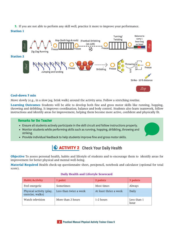 Practical Manual of Physical Activity Trainer for CBSE Class 9 | Skill Education (Subject Code 418) |  Stepwise Activities, Viva Voce Questions, Illustrative Diagrams, Project Work & Record File | As per Latest CBSE Syllabus 2026–27
