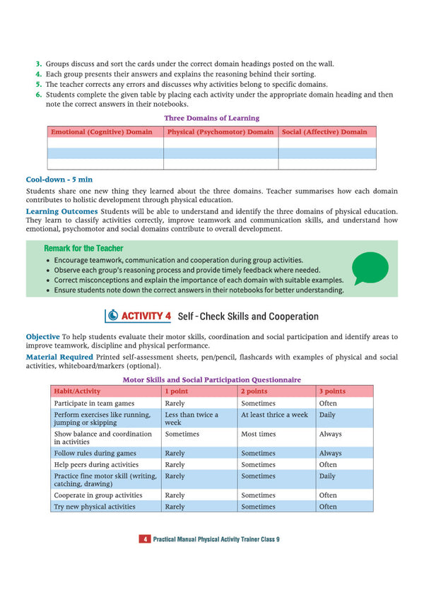 Practical Manual of Physical Activity Trainer for CBSE Class 9 | Skill Education (Subject Code 418) |  Stepwise Activities, Viva Voce Questions, Illustrative Diagrams, Project Work & Record File | As per Latest CBSE Syllabus 2026–27