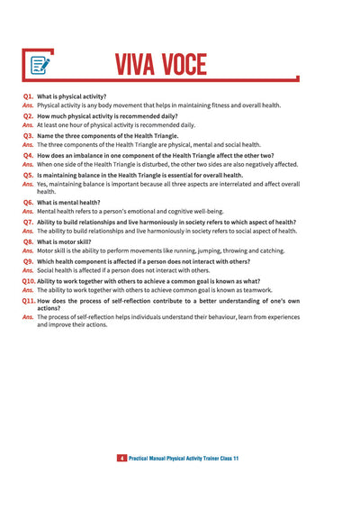 Practical Manual of Physical Activity Trainer for CBSE Class 11 | Skill Education (Subject Code 418) |Stepwise Activities, Viva Voce Questions, Illustrative Diagrams, Project Work & Record File | As per Latest CBSE Syllabus 2026–27
