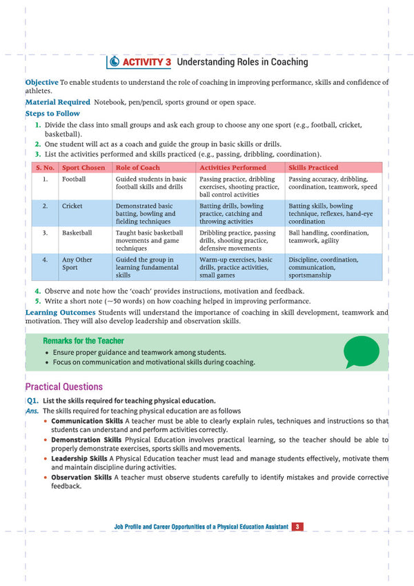 Practical Manual of Physical Activity Trainer for CBSE Class 12 | Skill Education (Subject Code 418) |  Stepwise Activities, Viva Voce Questions, Illustrative Diagrams, Project Work & Record File | As per Latest CBSE Syllabus 2026–27