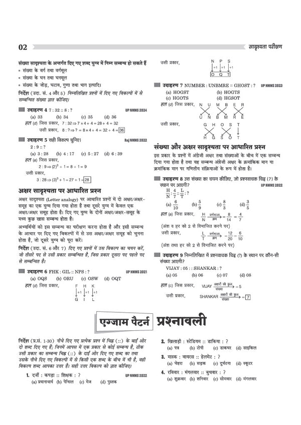 Chhattisgarh NMMS 2026-27 | Study Guide for Calass 8 | MAT & SAT Based Preparation | Includes Chapterwise Notes, Exam Pattern Questions, 2 Practice Sets & Latest Solved Paper 2026 | Hindi Medium