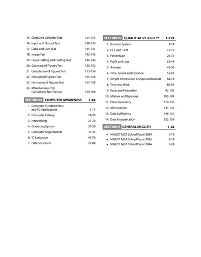 MCA Entrance Exam 2027 | Complete Study Guide for NIMCET, CUET-PG, IIT JAM, JNU, Pune University, BHU, KIT JEE & Other Regional Entrances | Complete Syllabus Coverage, Chapterwise Quick Theory, 3500+ MCQs & Solved Paper 2026