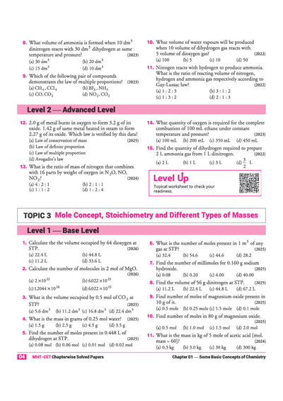 MHT CET Chemistry 2027 | Chapterwise, Topicwise & Levelwise Solved Papers | 4200+ MCQs from Last 5 Years (2026?2022 | Oregnal Questions 100+ Online Papers | Free Online Mock Tests
