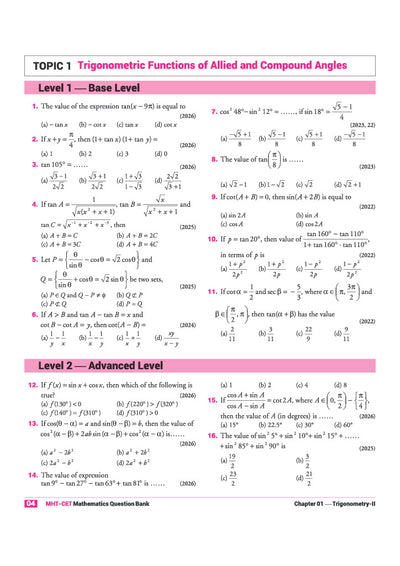 MHT CET Mathematics 2027 | Chapterwise, Topicwise & Levelwise Solved Papers | 2500+ MCQs from Last 5 Years (2026?2022 | Oregnal Questions 100+ Online Papers | Free Online Mock Tests
