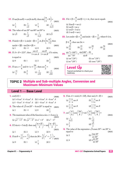 MHT CET Mathematics 2027 | Chapterwise, Topicwise & Levelwise Solved Papers | 2500+ MCQs from Last 5 Years (2026?2022 | Oregnal Questions 100+ Online Papers | Free Online Mock Tests