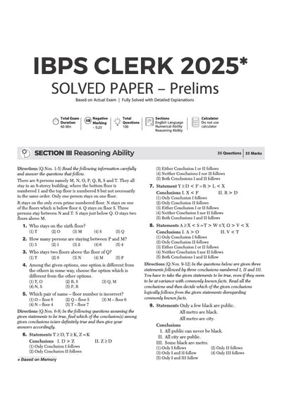 IBPS Clerk Exam 2026 | 20 Solved Papers for Prelims & Mains | Based on Latest Exam Pattern | Smart Strategy & Alternate Methods | Chapterwise Questions with Difficulty Levels