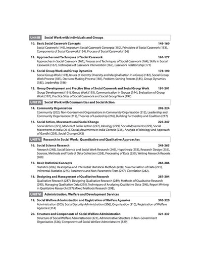 UGC NET/JRF/SET Paper 2 Social Work list