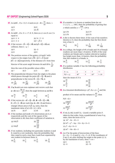 Andhra Pradesh EAPCET 2027 | 12 Years Solved Papers 2026–2015 | 82 Original Yearwise Papers | Physics, Chemistry & Maths | All 10 Online Papers of 2026 | Detailed Solutions