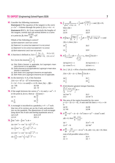 Telangana EAPCET 2027 | 12 Years Solved Papers 2026–2015 |56 Original Yearwise Papers | Physics, Chemistry & Maths | All 10 Online Papers of 2026 | Detailed Solutions