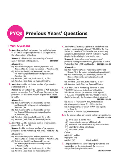 CBSE Accountancy Class 12 Chapterwise Question Bank for Board Exam 2027 | Chapterwise PYQs with Revision Theory, Detailed Solutions, Exam Tips & Sample Papers as per Latest CBSE Syllabus & Exam Pattern