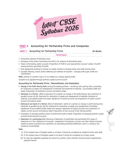 CBSE Accountancy Class 12 Chapterwise Question Bank for Board Exam 2027 | Chapterwise PYQs with Revision Theory, Detailed Solutions, Exam Tips & Sample Papers as per Latest CBSE Syllabus & Exam Pattern