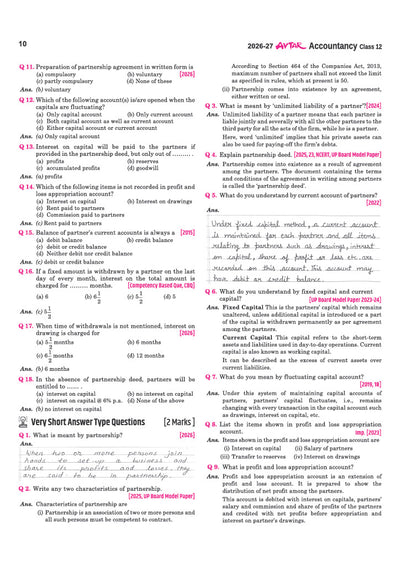 Avatar UP Board Accountancy Class 12 Exam 2027 | Chapterwise Question Bank | 5 Board-Style Practice Papers | 4 Years Unsolved Papers | Based on NCERT & NEP 2020
