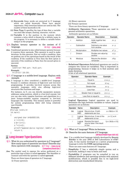 Avtar UP Board Computer Class 10 Exam 2027 | Chapterwise Question Bank | 4 Board-Style Practice Papers | 3 Years Unsolved Papers | OMR Sheet | Based on NEP 2020 | English Medium