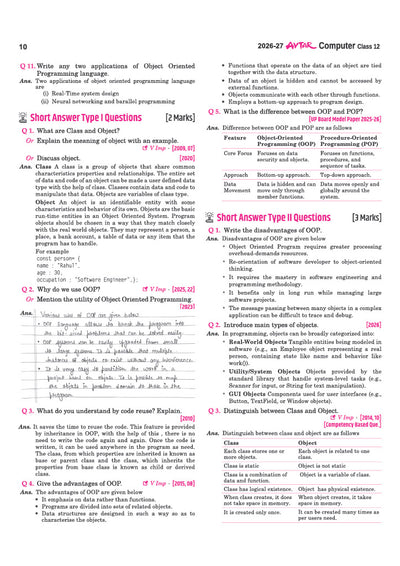 Avtar UP Board Computer Class 12 Exam 2027 | Chapterwise Question Bank | 5 Board-Style Practice Papers | 3 Years Unsolved Papers | Based on NCERT & NEP 2020 | English Medium