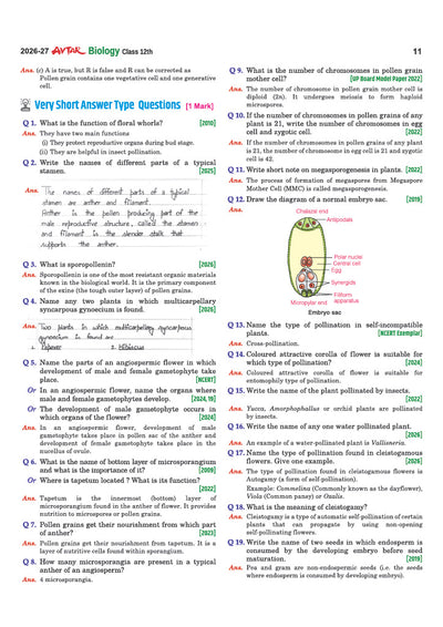 Avtar UP Board Biology Class 12 Exam 2027 | Chapterwise Question Bank | 5 Board-Style Practice Papers | 4 Years Unsolved Papers | Based on NCERT & NEP 2020