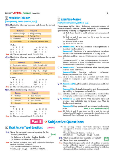 Avtar UP Board Science Class 10 Exam 2027 | Chapterwise Question Bank | 4 Board-Style Practice Papers | 4 Years Unsolved Papers | OMR Sheet | Based on NEP 2020