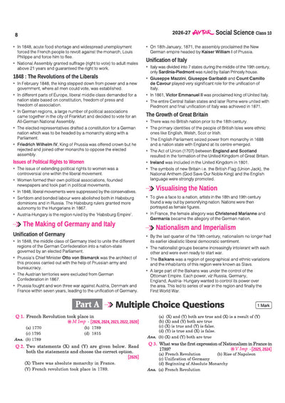 Avtar UP Board Social Science Class 10 Exam 2027 | Chapterwise Question Bank | 5 Board-Style Practice Papers | 5 Years Solved Papers | OMR Sheet | Based on NEP 2020