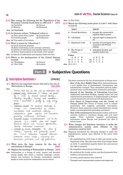 Avtar UP Board Social Science Class 10 Exam 2027 | Chapterwise Question Bank | 5 Board-Style Practice Papers | 5 Years Solved Papers | OMR Sheet | Based on NEP 2020