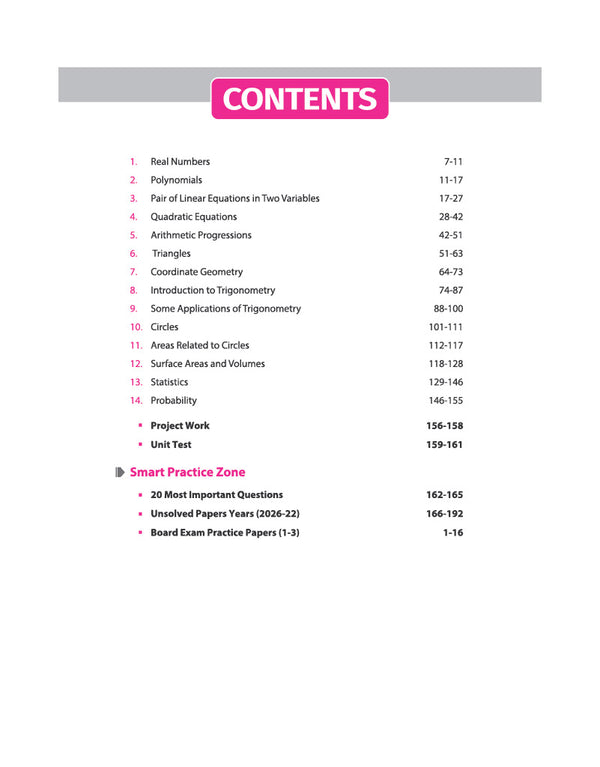 Avatar UP Board Mathematics Class 10 Exam 2027 | Chapterwise Question Bank | 3 Board-Style Practice Papers | 4 Years Unsolved Papers | OMR Sheet | Based on NEP 2020