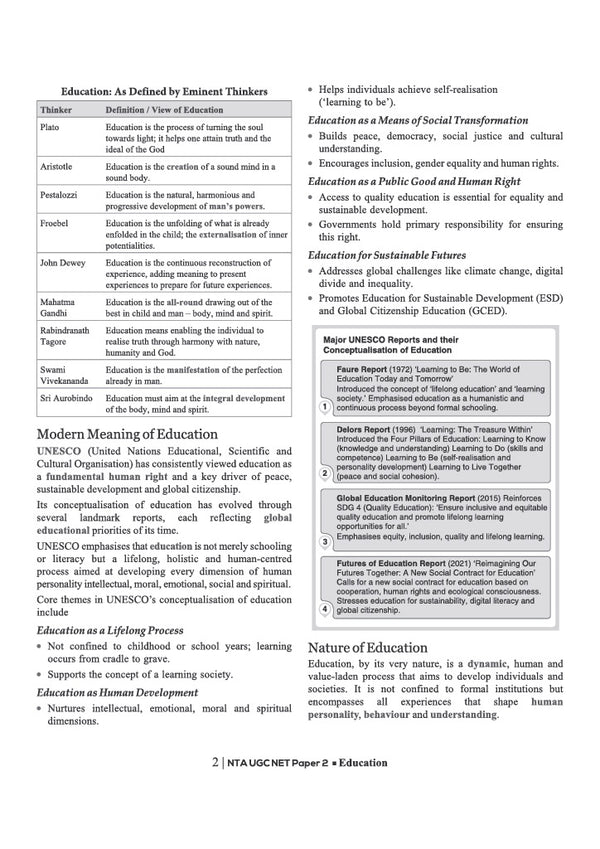 NTA UGC NET/JRF/SET Exam | Paper 2 - Education | Complete Study Guide as per Updated Syllabus | Theory Notes, Quick Revision, PYQs Last 10 Years for Practice & 3 Mock Tests