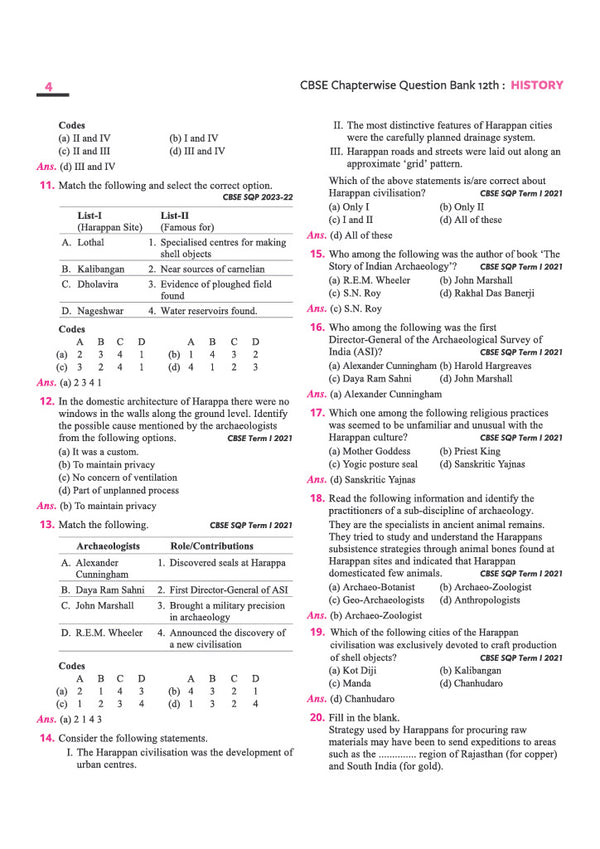 CBSE History Class 12 Chapterwise Question Bank for Board Exam 2027 | Chapterwise PYQs with Revision Theory, Detailed Answers, Exam Tips & Sample Papers as per Latest CBSE Syllabus & Exam Pattern