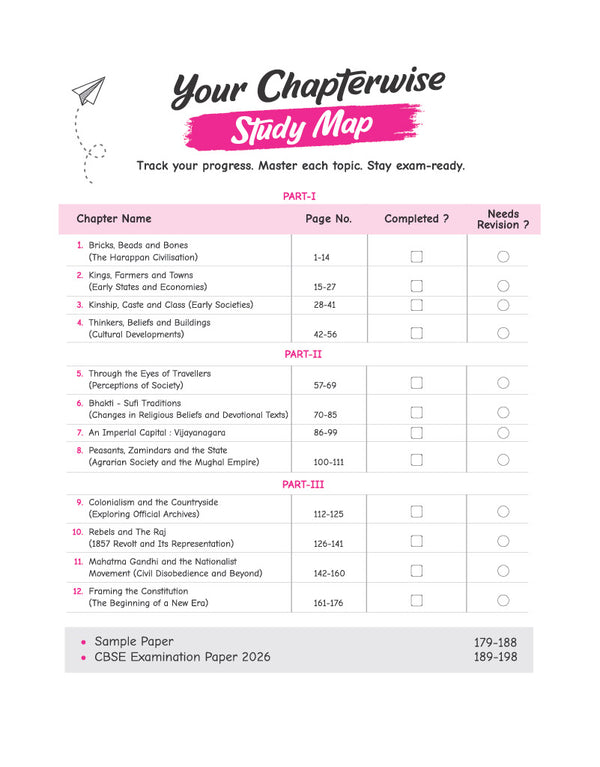 CBSE History Class 12 Chapterwise Question Bank for Board Exam 2027 | Chapterwise PYQs with Revision Theory, Detailed Answers, Exam Tips & Sample Papers as per Latest CBSE Syllabus & Exam Pattern