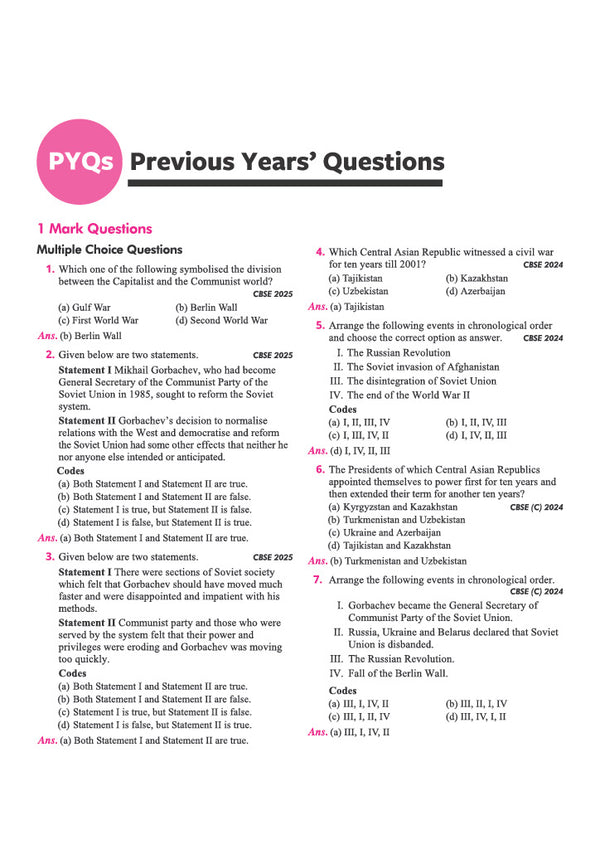 CBSE Political Science Class 12 Chapterwise Question Bank for Board Exam 2027 | Chapterwise PYQs with Revision Theory, Detailed Answers, Exam Tips & Sample Papers as per Latest CBSE Syllabus & Exam Pattern