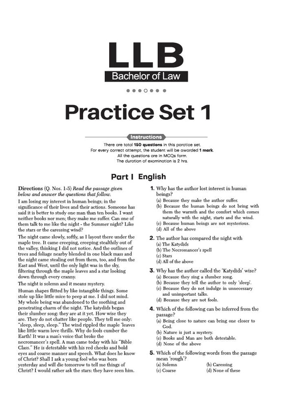 LLB Entrance Exam 2027 | 15+ Solved Papers 2026-2010 | DU, BHU, IPU, Jamia Millia, NLU & Regional Law Entrance Exams | Authentic Questions with Detailed Explanations | 3 Practice Sets