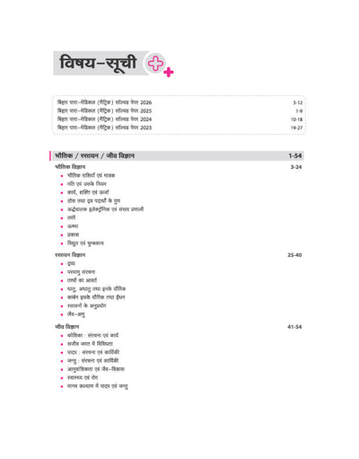 Subject list