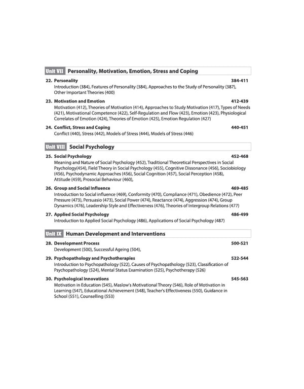 NTA UGC NET/JRF/SET Exam | Paper 2 - Psychology | Complete Study Guide as per Updated Syllabus | Theory Notes, Quick Revision, PYQs Last 10 Years for Practice & 3 Mock Tests