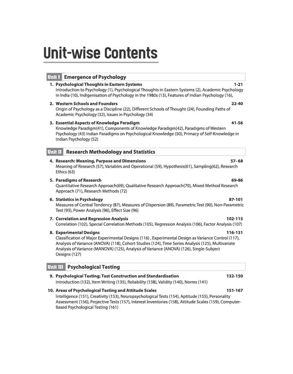 NTA UGC NET/JRF/SET Exam | Paper 2 - Psychology | Complete Study Guide as per Updated Syllabus | Theory Notes, Quick Revision, PYQs Last 10 Years for Practice & 3 Mock Tests