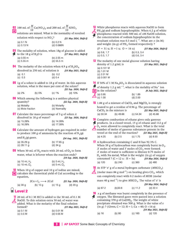 Andhra Pradesh EAPCET Chemistry 2027 | 12 Years Solved Papers 2026–2015 | 2500+ Chapterwise, Topicwise & Levelwise Questions | 80+ Online & Offline Papers | Detailed Explanations of Every Question | Free Revision Handbook