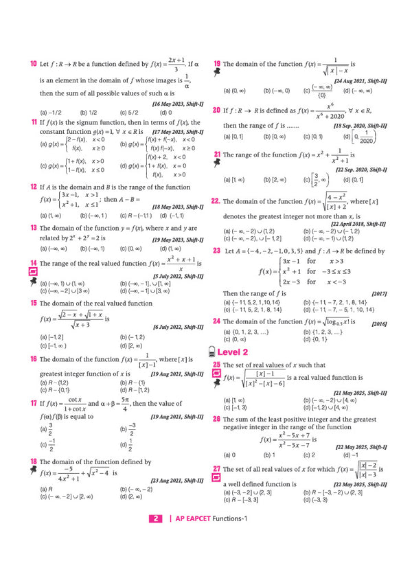 Andhra Pradesh EAPCET Mathematics 2027 | 12 Years Solved Papers 2026–2015 | 4500+ Chapterwise, Topicwise & Levelwise Questions | 80+ Online & Offline Papers | Detailed Explanations of Every Question | Free Revision Handbook