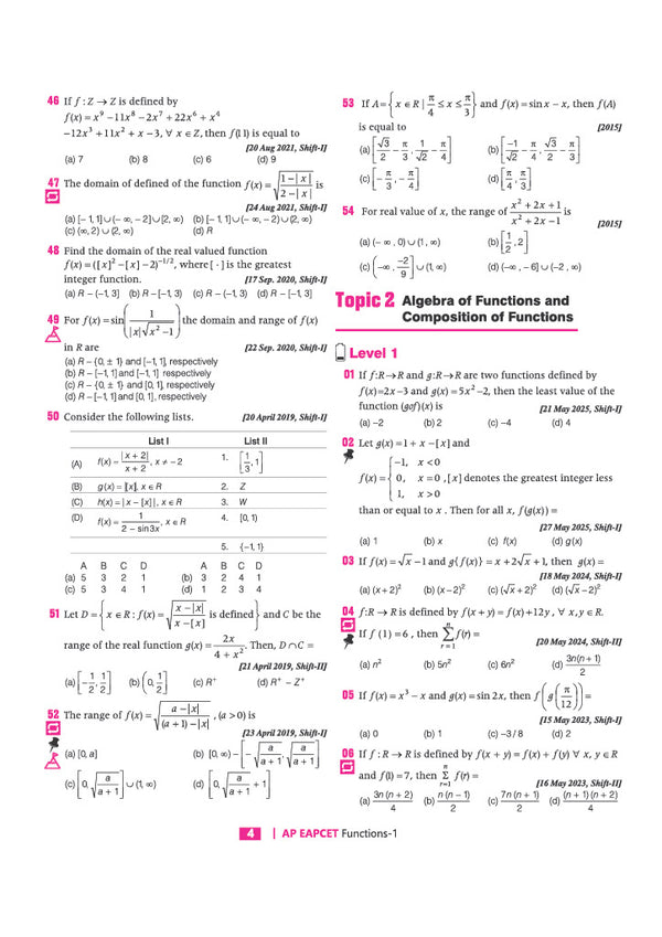 Andhra Pradesh EAPCET Mathematics 2027 | 12 Years Solved Papers 2026–2015 | 4500+ Chapterwise, Topicwise & Levelwise Questions | 80+ Online & Offline Papers | Detailed Explanations of Every Question | Free Revision Handbook