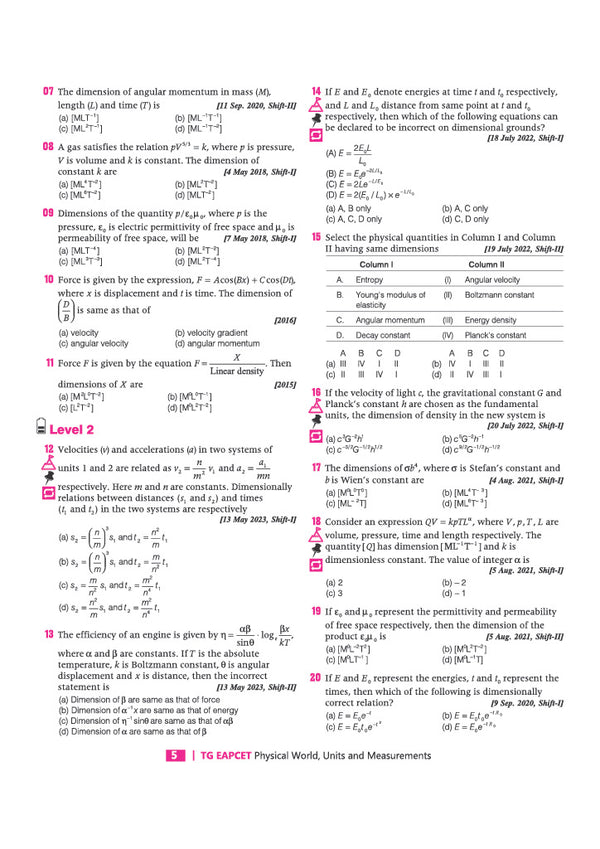 Telangana EAPCET Physics 2027 | 12 Years Solved Papers 2026–2015 | 1700+ Chapterwise, Topicwise & Levelwise Questions | 50+ Online & Offline Papers | Detailed Explanations of Every Question | Free Revision Handbook