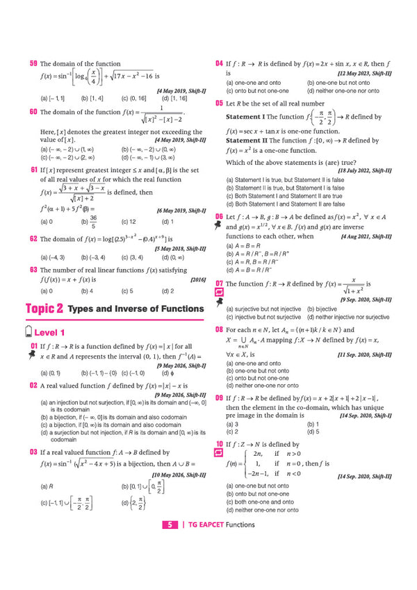 Telangana EAPCET Mathematics 2027 | 12 Years Solved Papers 2026–2015 | 3000+ Chapterwise, Topicwise & Levelwise Questions | 50+ Online & Offline Papers | Detailed Explanations of Every Question | Free Revision Handbook