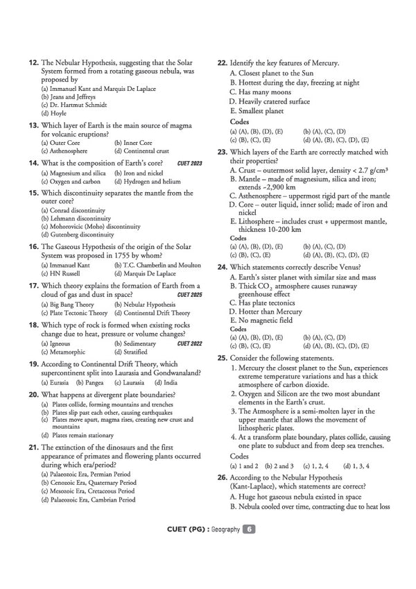 CUET PG Geography Exam 2027 | Chapterwise Notes & Question Bank | 1500+ Exam Pattern MCQs | 5 Final Drills (Practice Papers) | 2026 Solved Paper | Based on Latest NTA Test Pattern