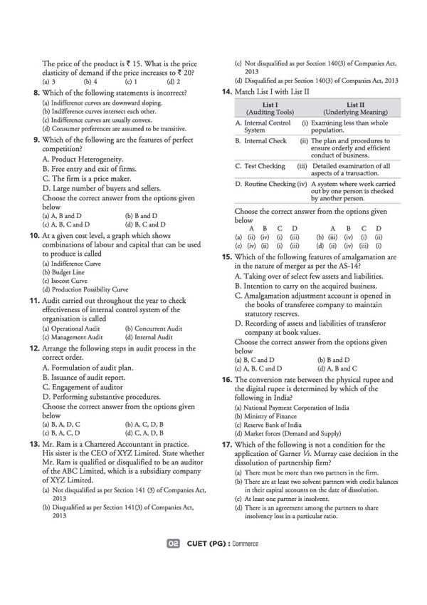 CUET PG Commerce Exam 2027 | Chapterwise Notes & Question Bank | 1500+ Exam Pattern MCQs | 2 Final Drills (Practice Papers) | 2026 Solved Paper | Based on Latest NTA Test Pattern