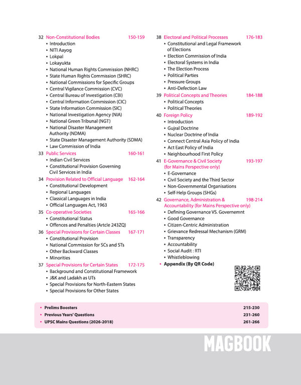Indian Polity Magbook | Completely Revised 4th Edition| For UPSC IAS Civil Services Prelims & Mains, State PCS & Other Competitive Examinations | English Medium