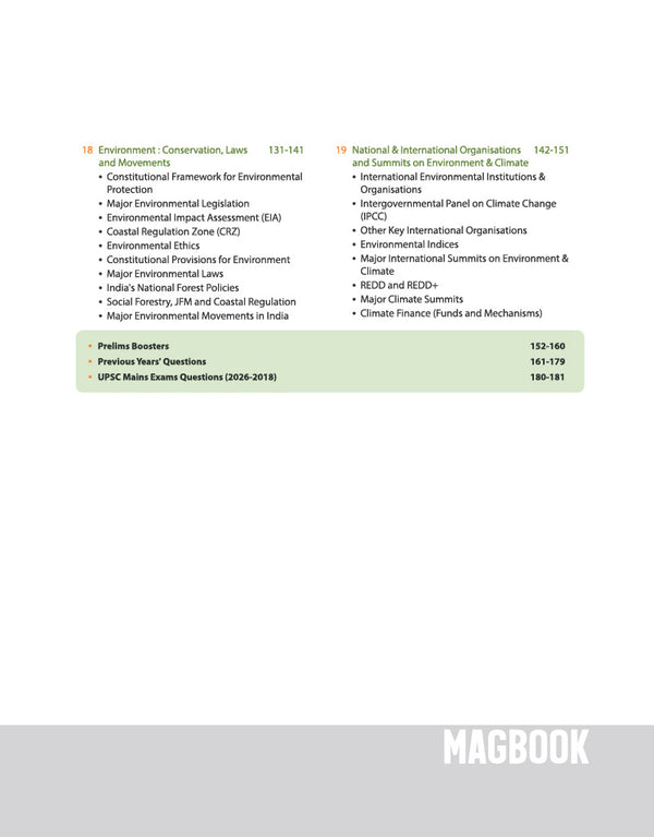 Environment & Ecology Magbook | Completely Revised 4th Edition| For UPSC IAS Civil Services Prelims & Mains, State PCS & Other Competitive Examinations | English Medium
