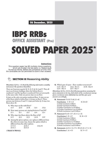IBPS RRB Office Assistant (Multipurpose) CRP-RRBs XV Pre & Main Exam 2026 | 20 Solved Papers (2025–2016) | 10 Prelims Papers (2016–2025) & 10 Mains Papers (2016–2025) | 100% Original Questions with Detailed Solutions