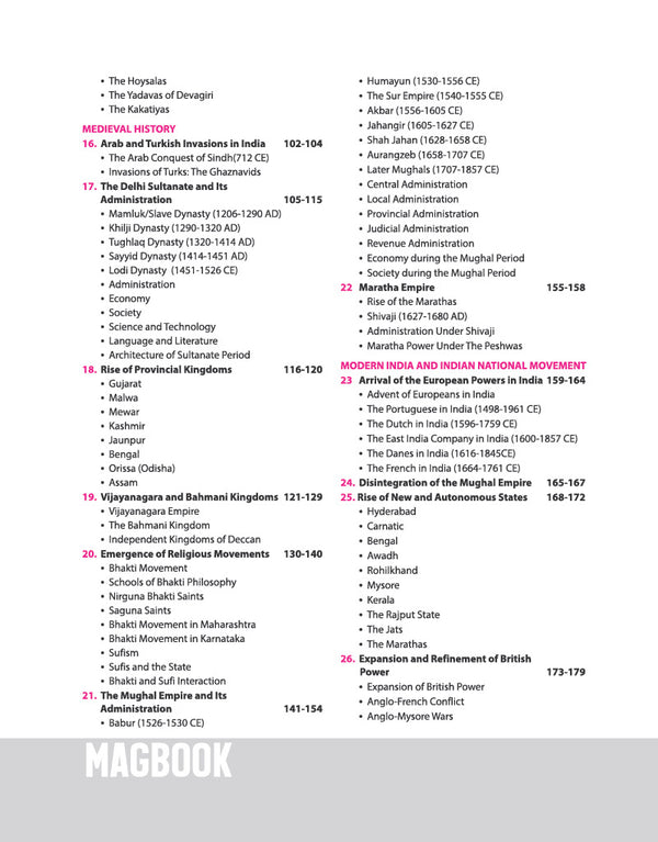 Indian History Magbook | Completely Revised 4th Edition| For UPSC IAS Civil Services Prelims & Mains, State PCS & Other Competitive Examinations | English Medium
