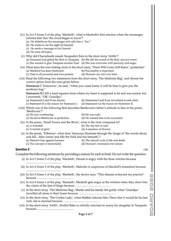 i-Succeed ISC 10 Sample Question Papers Class 12 Literature in English (Paper 2) Exam 2027 | Colour-Coded Revision Cheat Sheets, Council Style Detailed Answers | Based on ISC Syllabus 2027